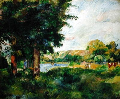 Krajina v Ile-de-France aneb Krajina s velkými stromy od Pierre Auguste Renoir