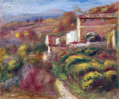 Pošta (Cagnes sur mer) - Obraz od Pierra Auguste Renoira (1841-1919), - Olej na plátně od Pierre Auguste Renoir