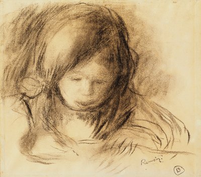 Mini spisovatel; Coco Ecrivant, od Pierre Auguste Renoir