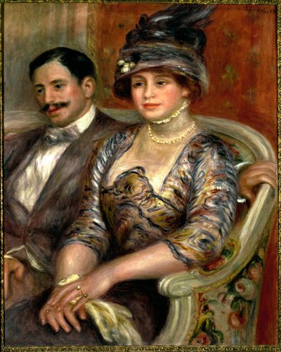 Pan a paní Bernheim de Villers - Portrét Gastona Bernheima de Villers od Pierre Auguste Renoir