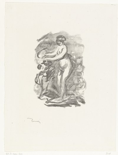 Nahá žena stojící vedle révy Žena z cep de vigne od Pierre Auguste Renoir