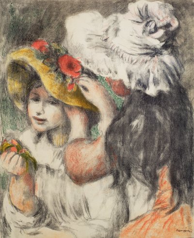 Pinning The Hat, 1898 od Pierre Auguste Renoir