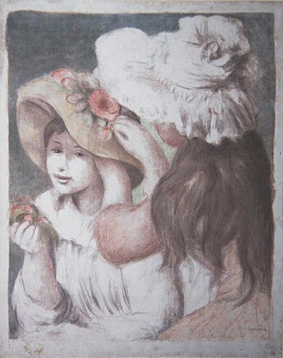 Připnutí klobouku od Pierre Auguste Renoir