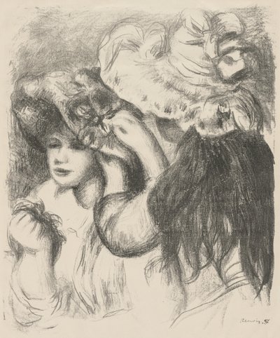 Připnutí klobouku od Pierre Auguste Renoir