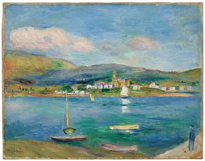 Fischereihafen, Blick auf Fontarabie von Hendaye von Pierre Auguste Renoir