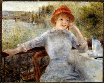 Portrét Alphonsine Fournaise - olej na plátně od Pierre Auguste Renoir