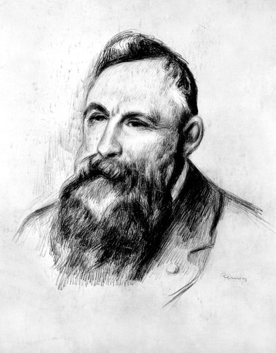 Portrét francouzského sochaře Auguste Rodina, kolem roku 1914 od Pierre Auguste Renoir