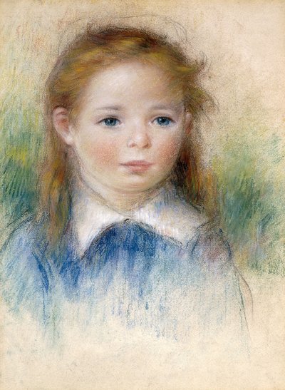 Portrét dívky; Portrét malé holčičky, od Pierre Auguste Renoir