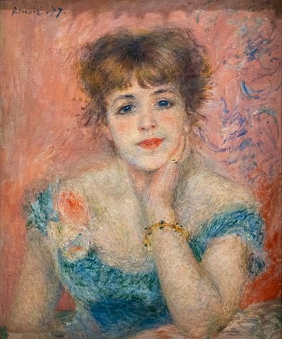 Portrét herečky Jeanne Samary od Pierre Auguste Renoir