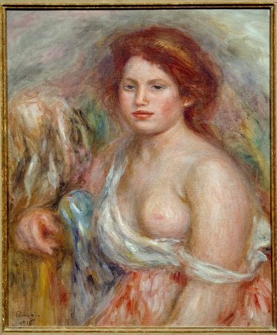 Portrét modelky v bustě Malba Pierre Auguste Renoir od Pierre Auguste Renoir