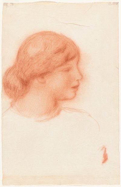 Profil mladé ženy od Pierre Auguste Renoir