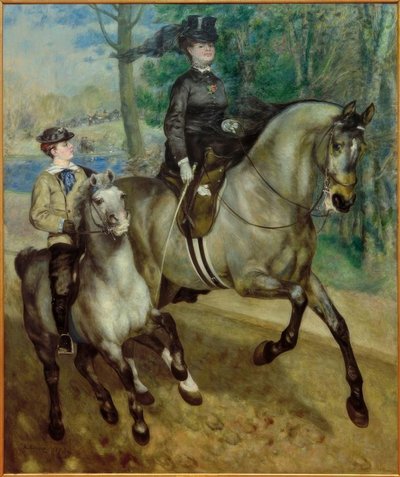 Jezdec na koni v Bois de Boulogne od Pierre Auguste Renoir