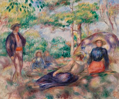 Odpočinek v trávě od Pierre-Auguste Renoir