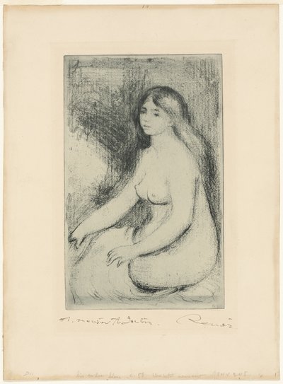 Sedící koupající od Pierre Auguste Renoir