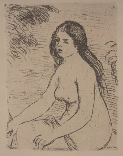 Sedící ženský akt od Pierre Auguste Renoir
