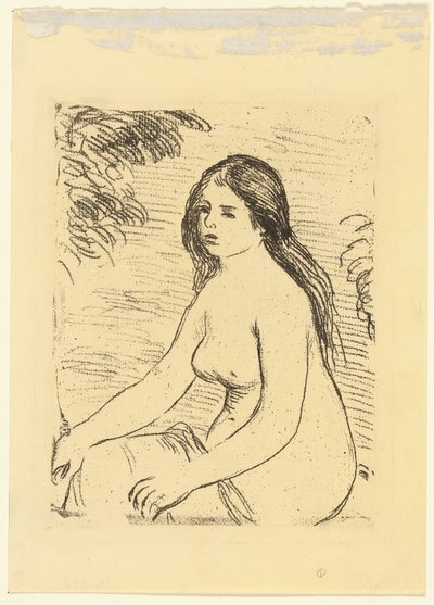 Sedící nahá žena od Pierre-Auguste Renoir