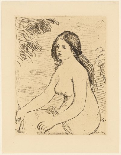 Sedící nahá žena od Pierre Auguste Renoir