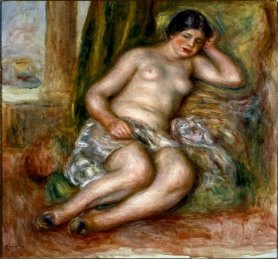 Spací odalisque nebo pantofle Odalisque. Obraz Pierre Auguste Renoir (Pierre-Auguste od Pierre Auguste Renoir