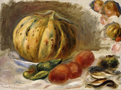 Stillleben mit Melone und Tomaten, ca. 1900 von Pierre Auguste Renoir
