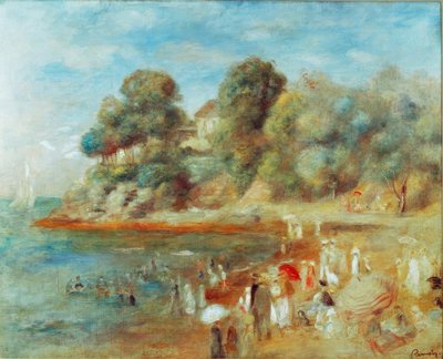 Pláž u Pornicu od Pierre Auguste Renoir