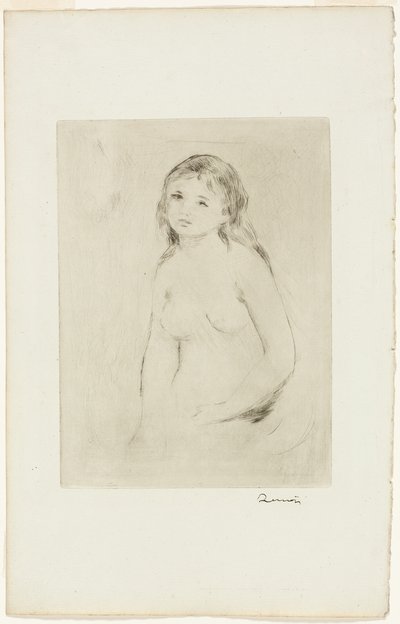 Studium pro koupající se ženu od Pierre Auguste Renoir