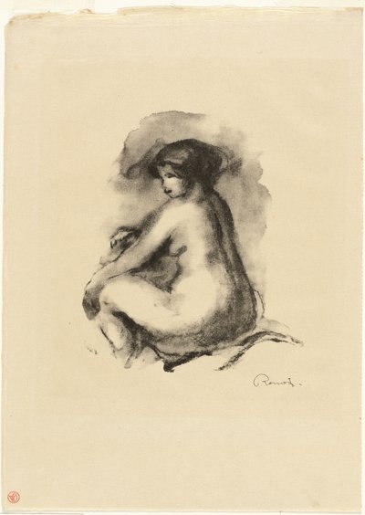 Studie sedící nahé ženy od Pierre Auguste Renoir