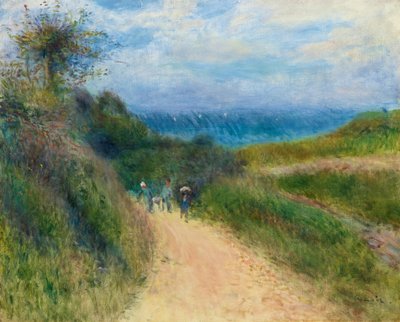 Cesta do Bernevalu, kolem roku 1880 (olej na plátně) od Pierre Auguste Renoir