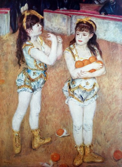 Dvě malé cirkusové dívky od Pierre Auguste Renoir
