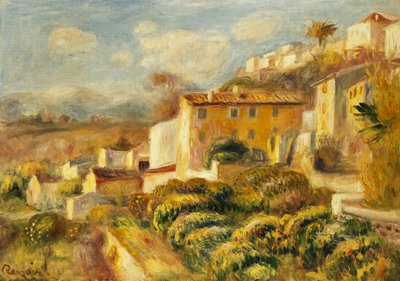 Pohled na poštu, Cagnes; Pohled na poštu, Cagnes, 1907 od Pierre Auguste Renoir