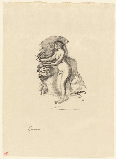 Žena s vinnou révou od Pierre Auguste Renoir
