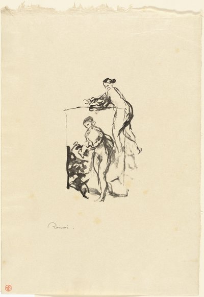 Žena s vinnou révou, 3. varianta od Pierre Auguste Renoir