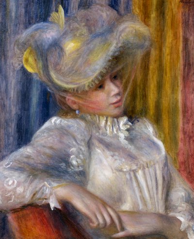 Žena s kloboukem Žena s kloboukem, 1891 od Pierre Auguste Renoir