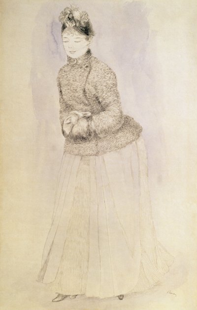 Žena s rukávníkem od Pierre Auguste Renoir