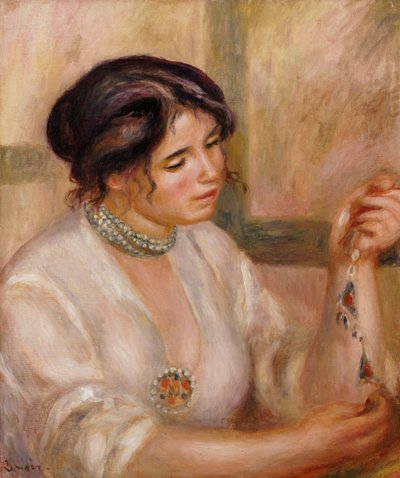 Žena s náhrdelníkem od Pierre Auguste Renoir