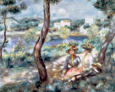 Mladá dívka a chlapec v krajině, 1893. od Pierre Auguste Renoir