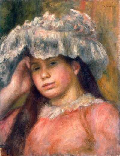 Mladá dívka v klobouku, 1892-1894. od Pierre Auguste Renoir