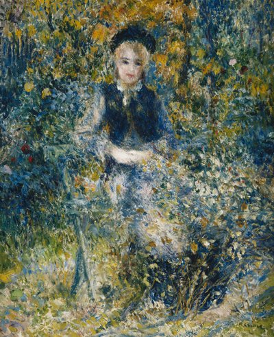 Mladá dívka na lavičce; Mladá dívka na lavičce, 1875 od Pierre Auguste Renoir