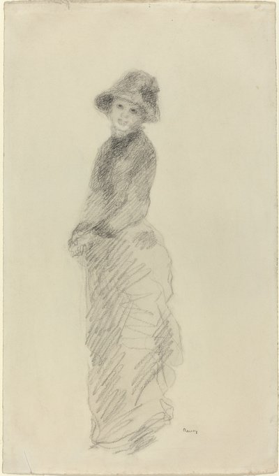 Mladá žena stojící, c. 1880. od Pierre Auguste Renoir