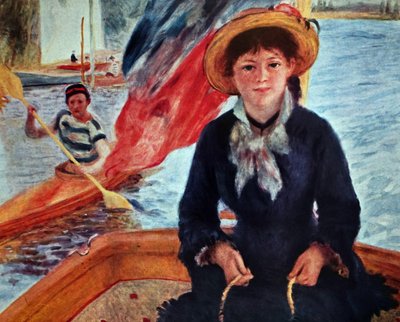 Mladá žena ve člunu (Lise Trehot) od Pierre Auguste Renoir