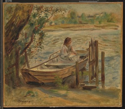 Mladá žena na lodi od Pierre Auguste Renoir