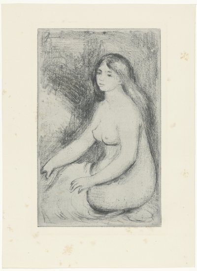 Sedící nahá žena Asistence Baigneuse od Pierre Auguste Renoir
