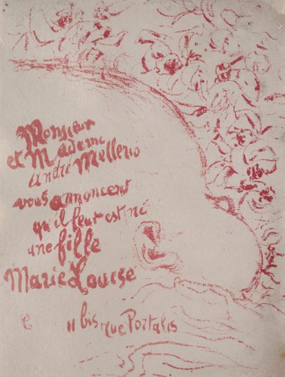 Oznámení o narození, 1898. od Pierre Bonnard