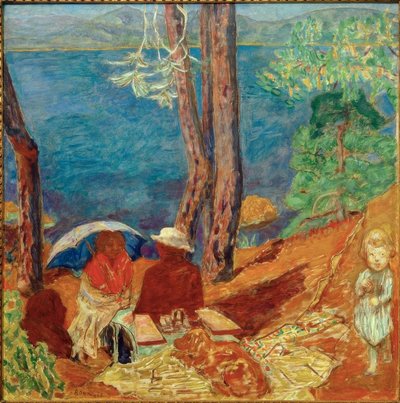 Pobřeží, pod borovicemi od Pierre Bonnard