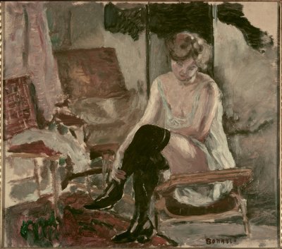 Studie mladé ženy na jejím dlouhém chaiselongue od Pierre Bonnard