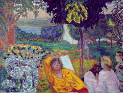 Večer (nebo Siesta nebo V jižní zahradě) 1914 od Pierre Bonnard