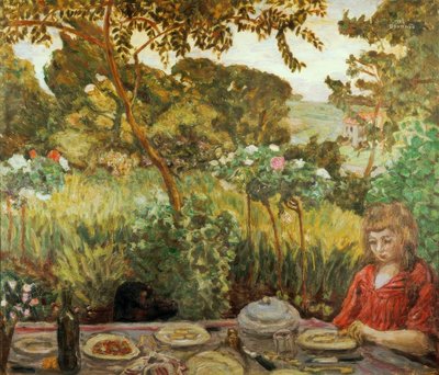 Konec jídla na zahradě od Pierre Bonnard