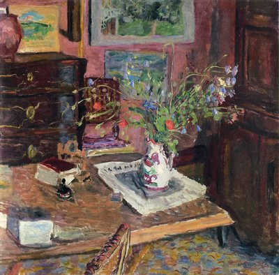 Interiér s květinami, cca 1910 od Pierre Bonnard