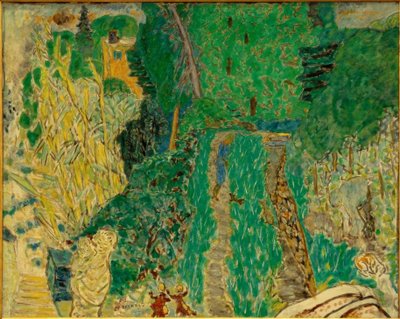 Zahrada u malého mostu od Pierre Bonnard