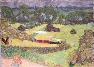 Krajina s nákladním vlakem, 1909 od Pierre Bonnard
