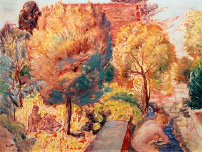 Krajina s koupajícími se od Pierre Bonnard